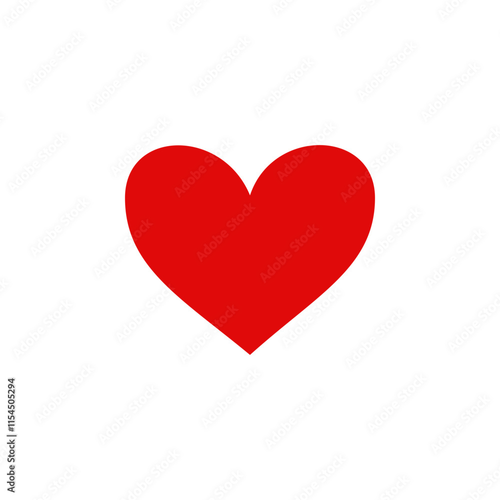 Red simple heart in doodle style for Valentine's Day. Love sign Red simple heart in doodle style for Valentine's Day. Love sign