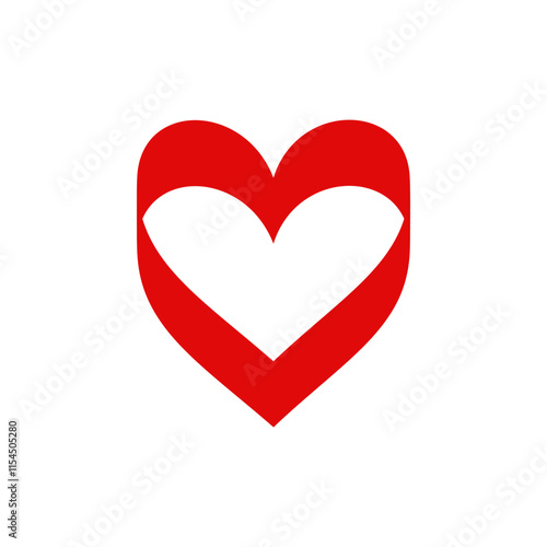 Free Download Red simple heart in doodle style for Valentine's Day. Love sign - GFXLoad
