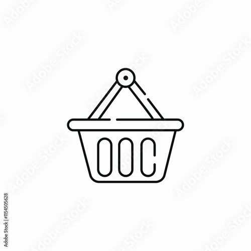 shopping basket store icon sign vector