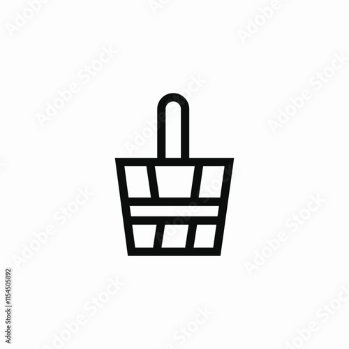 spa bucket icon sign vector