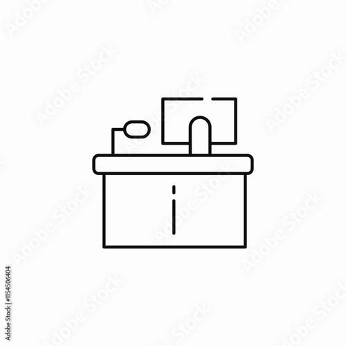 store cash register icon sign vector