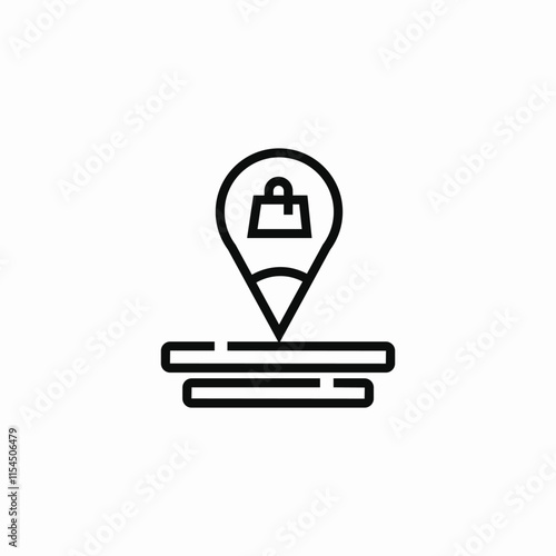 store location icon sign vector