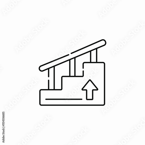 upstairs level icon sign vector