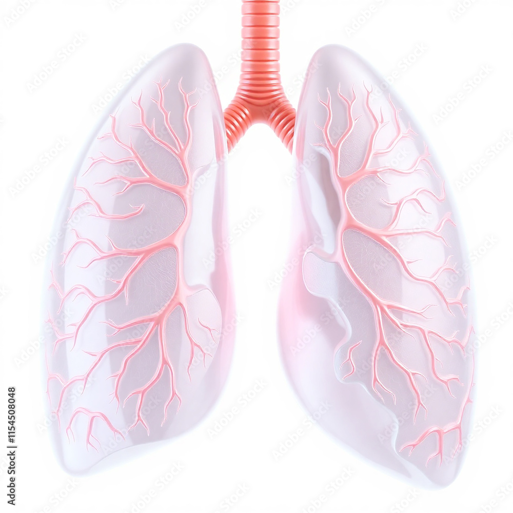 Human Lungs Anatomy 3D Model Human Lungs Anatomy 3D Model