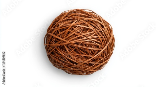 Tumbleweed with visible texture and depth, placed solo on white background, subtle shadow for clean ad design and easy overlaying