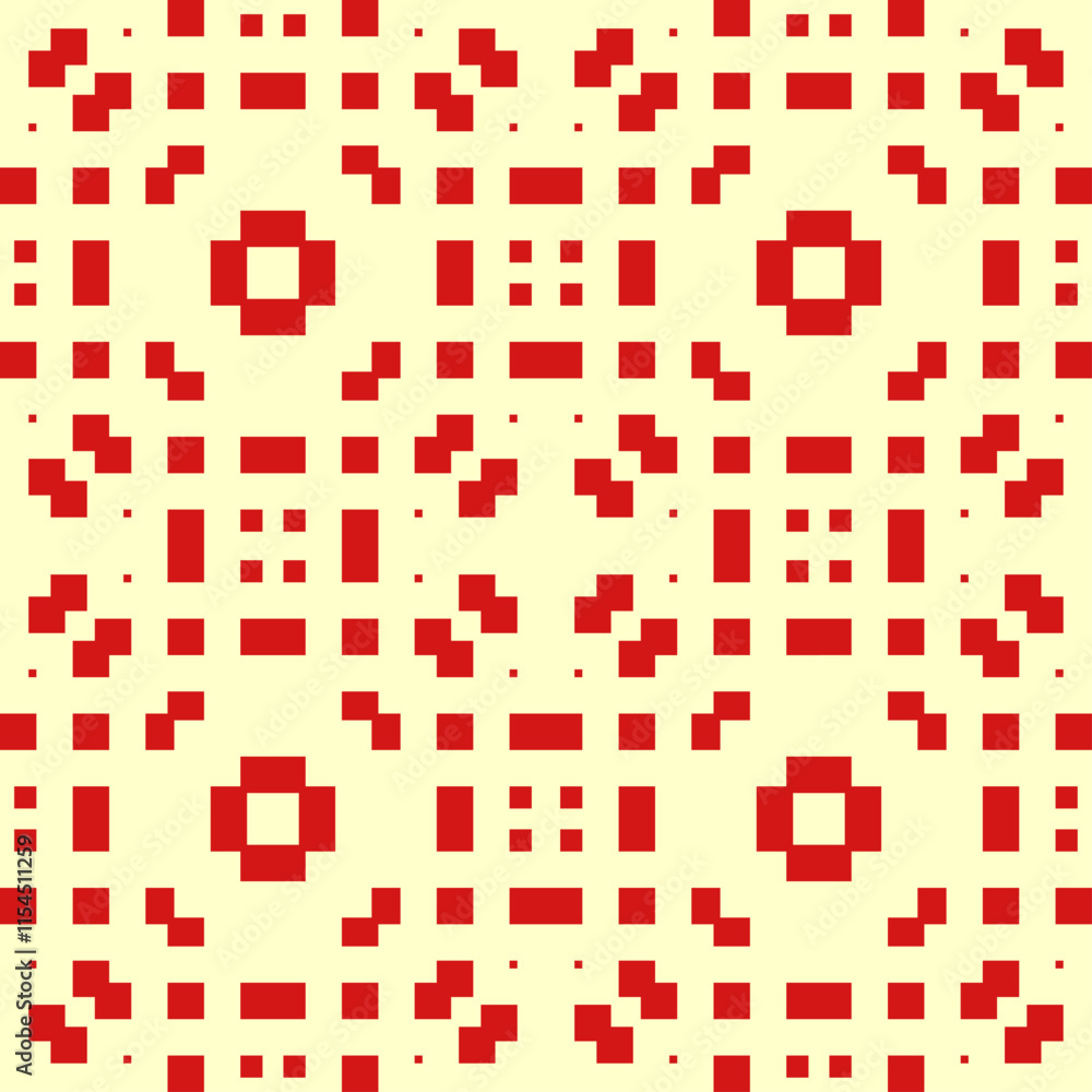 Fototapeta premium Squares and rectangles background. Geometric ornament. Quadrangles backdrop. Polygons wallpaper. Checks motif. Digital paper. Textile print. Web design. Abstract image. Seamless pattern. Vector art