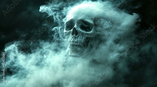 Creepy Smoke Skeleton photo