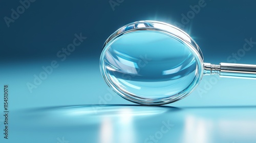 Wallpaper Mural Conceptual art of keywords floating under a magnifying glass spotlight, soft muted hues, representing the importance of search clarity in SEO Torontodigital.ca