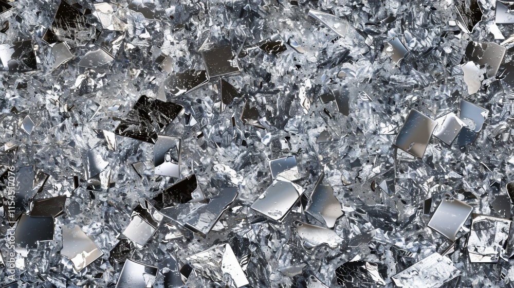 custom made wallpaper toronto digitalA close-up view of shiny metallic fragments reflecting light.