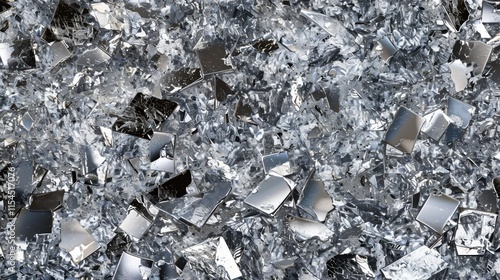 Wallpaper Mural A close-up view of shiny metallic fragments reflecting light. Torontodigital.ca