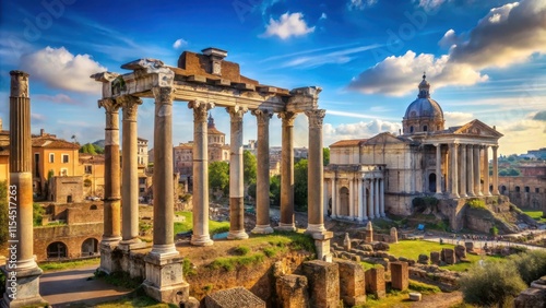 Roman Forum with ruins and columns