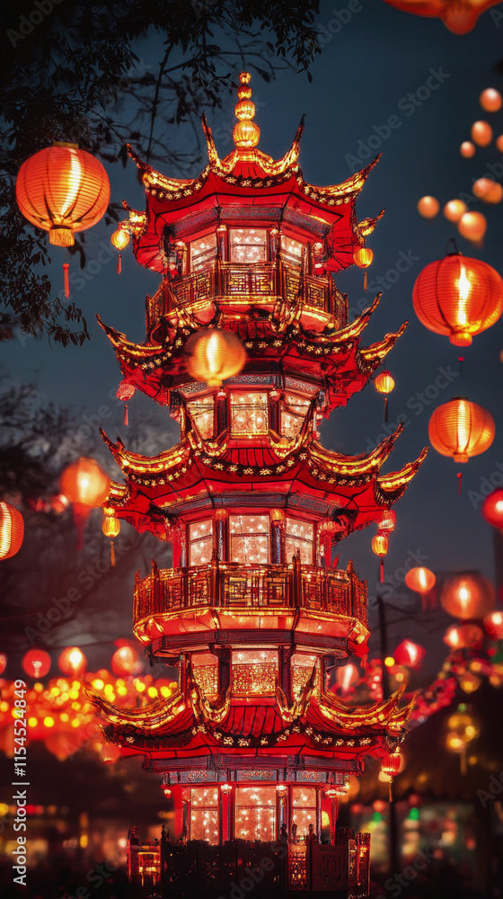 Fototapeta premium Lantern Festival in China, Chinese lanterns