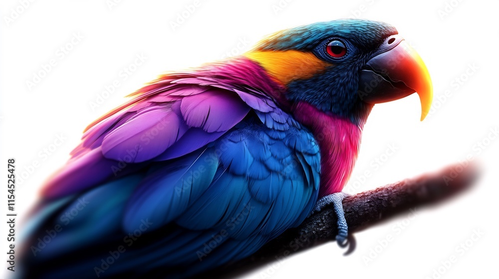 Fototapeta premium Vibrant Rainbow Lorikeet on Branch