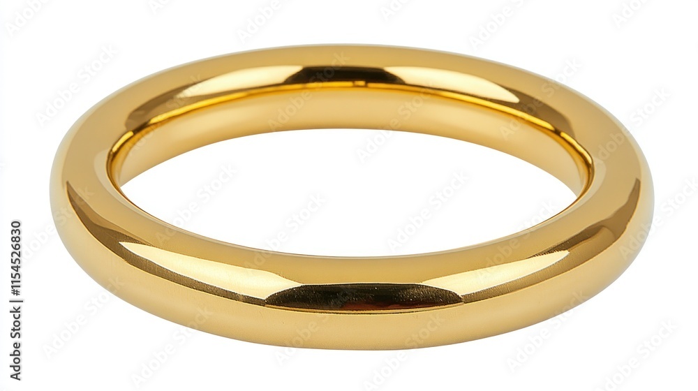 Polished gold ring, simple design, isolated. Polished gold ring, simple design, isolated.