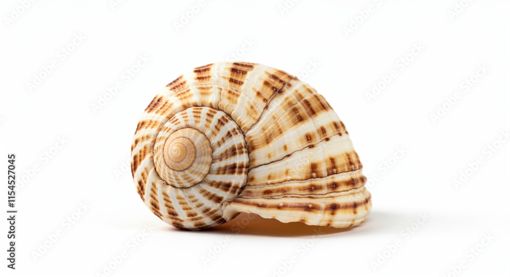 Seashell nature beauty closeup details on white background Seashell nature beauty closeup details on white background