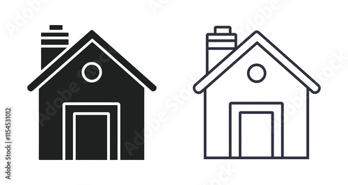 Home icon silhouette vector illustration.