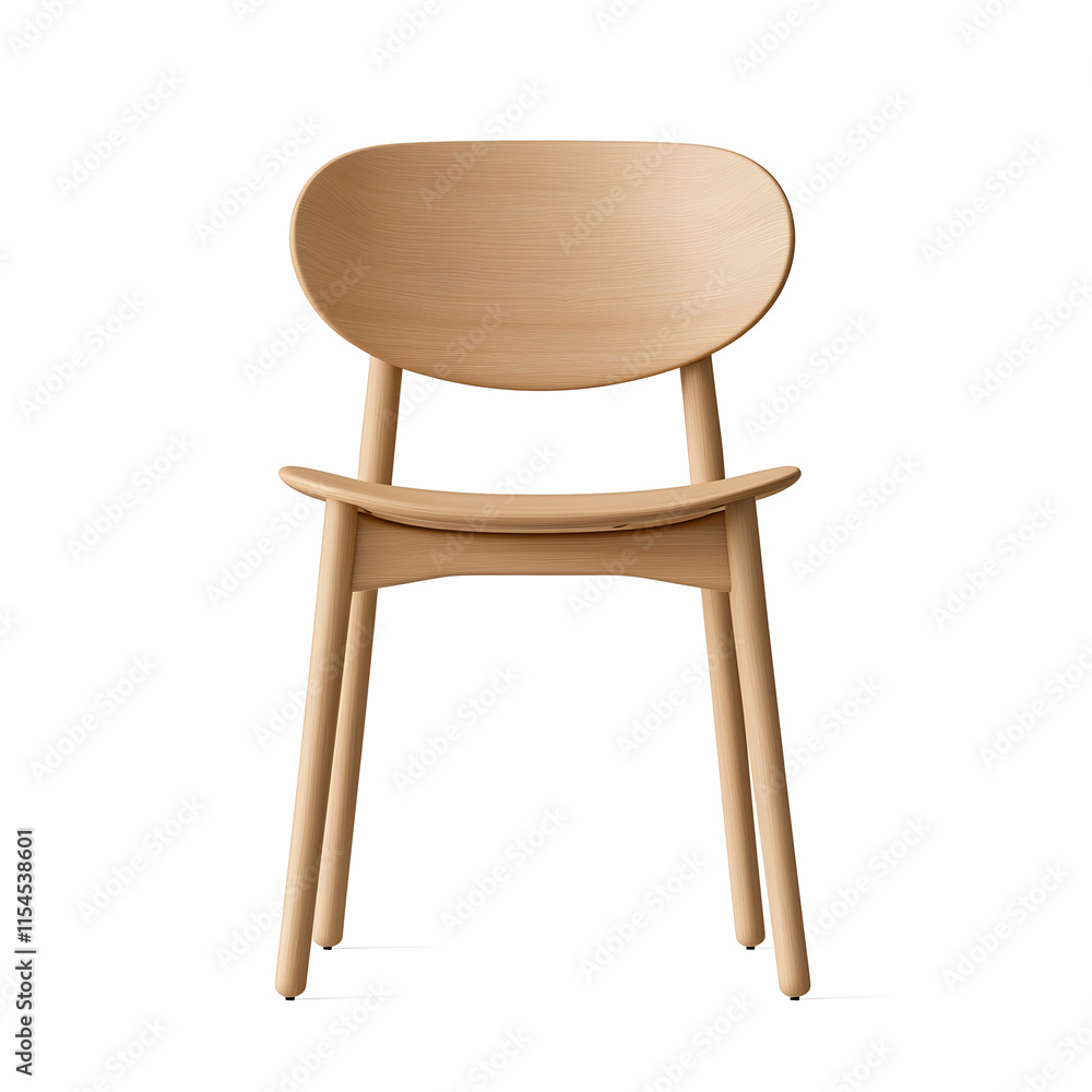 Minimalist Scandinavian Wooden Chair Design with Smooth Curves and Natural Finish for Modern Interiors Minimalist Scandinavian Wooden Chair Design with Smooth Curves and Natural Finish for Modern Interiors