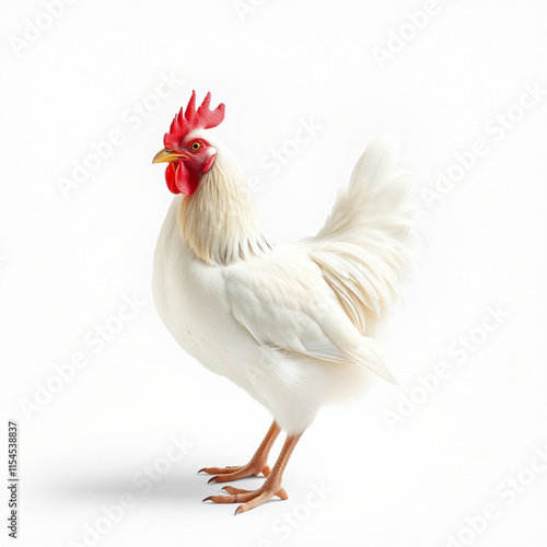 Wallpaper Mural Photo of hen on white background - animal generation - Torontodigital.ca