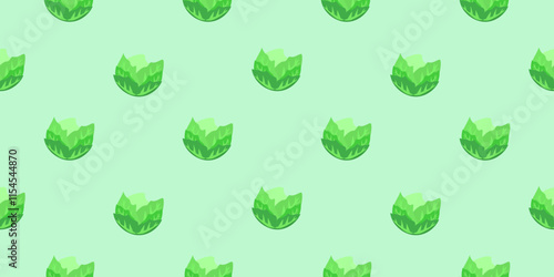 cabbage pattern background. green cabbage seamless pattern. Organic fruit and vegetables pattern background. Green cabbages illustration background.