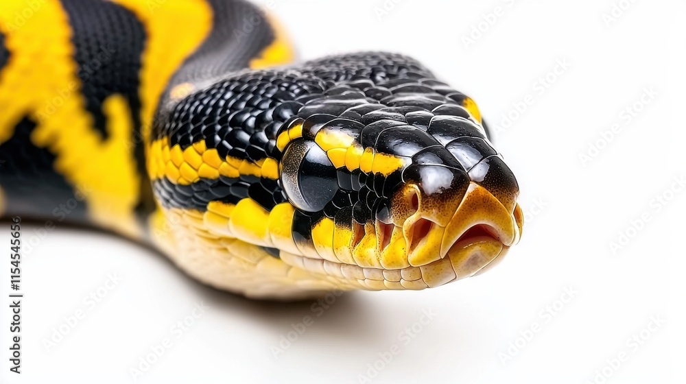 Striking Serpent Coiled in Vibrant Hues A Captivating Reptilian Portrait Striking Serpent Coiled in Vibrant Hues A Captivating Reptilian Portrait