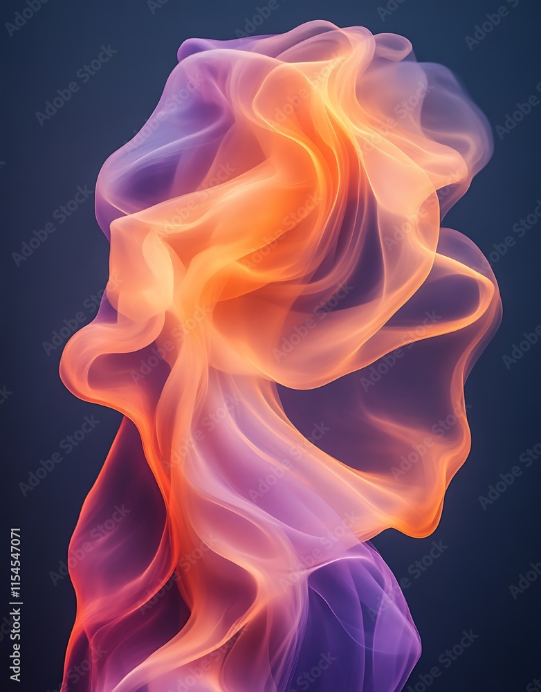 Abstract swirling orange and purple smoke. Abstract swirling orange and purple smoke.