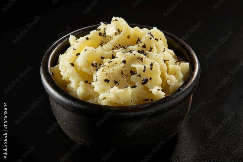 Comforting recipe featuring creamy mashed potatoes with garlic butter and parsley Comforting recipe featuring creamy mashed potatoes with garlic butter and parsley