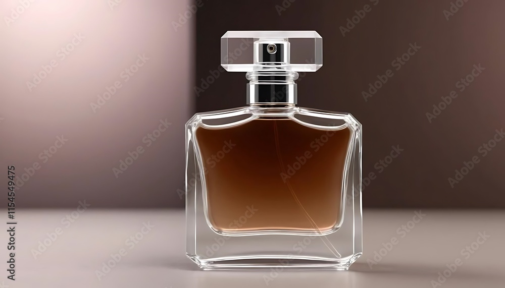 Elegant Amber Perfume Bottle: A Still Life Composition Elegant Amber Perfume Bottle: A Still Life Composition