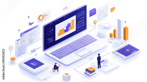 Colored business graphics