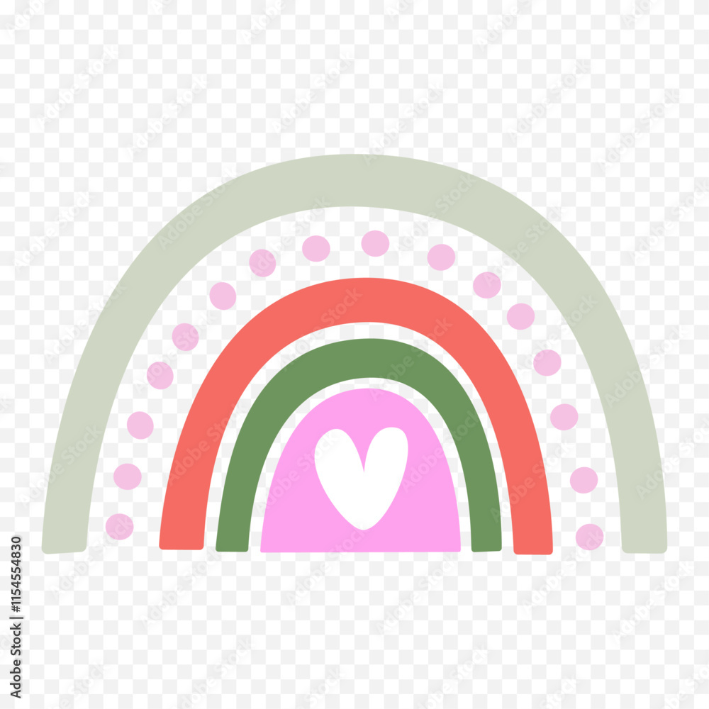 Hand drawn rainbow element. Boho rainbow hand drawn illustration Hand drawn rainbow element. Boho rainbow hand drawn illustration