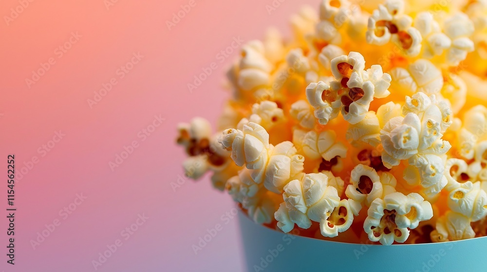 Minimalist Popcorn Advertisement with Single Kernel on Gradient Background Minimalist Popcorn Advertisement with Single Kernel on Gradient Background