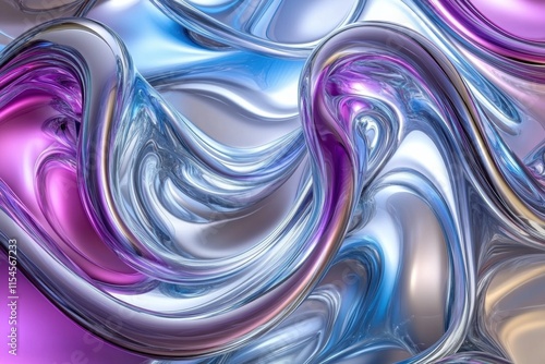 Vibrant and fluid abstract 3D design showcasing colorful swirls and smooth textures in a captivating arrangement. Generative AI photo