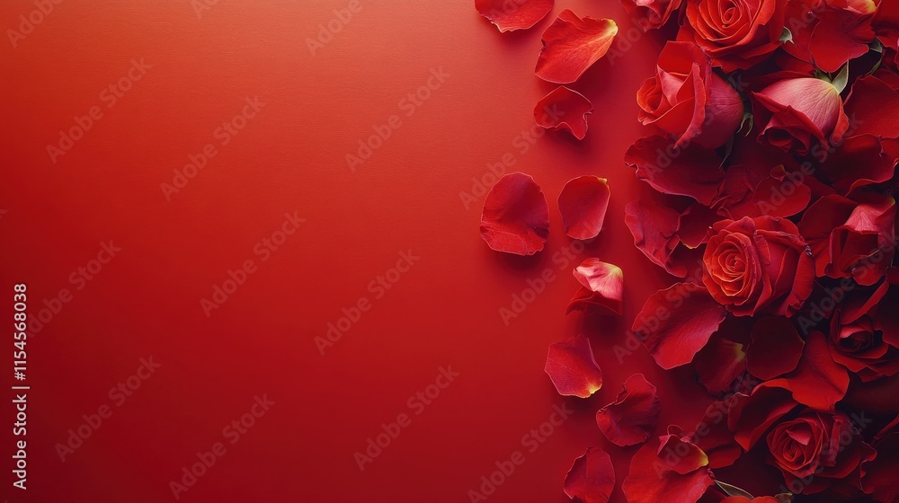 Valentine's Day or Wedding Background with Beautiful Roses. Concept for a romantic party invitation or love message. Premium and luxurious Ai-Generative. Valentine's Day or Wedding Background with Beautiful Roses. Concept for a romantic party invitation or love message. Premium and luxurious Ai-Generative.