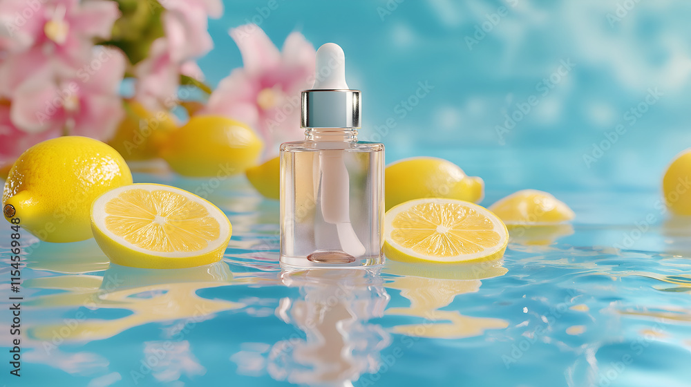 Perfume Bottle with Lemon Accents Perfume Bottle with Lemon Accents