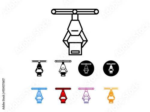 
Robotic arm.icon with 9 different styles,line,glyp,flat gradient etc.suitable for robotics, technology, engineering, industrial concepts,isolated on white background.	

