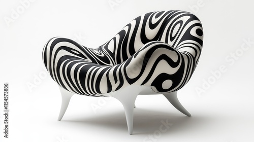 Bold Futuristic Chair with Striking Patterns
