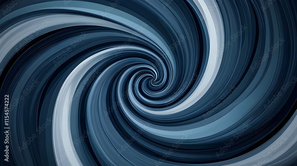 Abstract Blue Swirling Vortex Background Design.