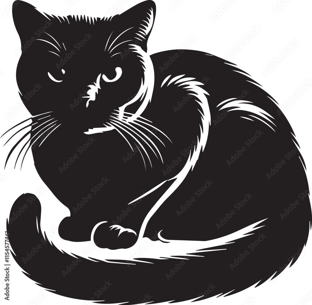 Obraz premium Cat silhouette