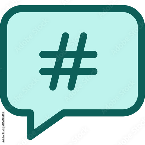 Speech Bubble Hastag