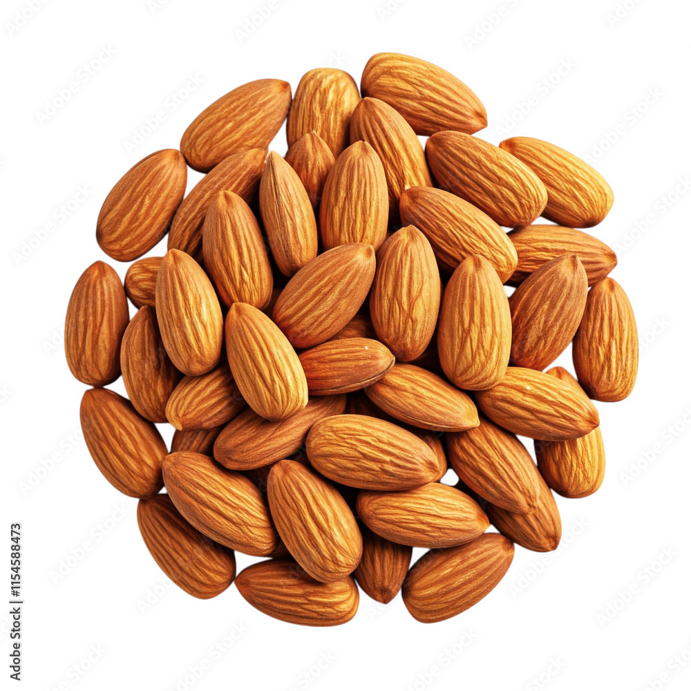 Fototapeta premium Almonds isolated on transparent background png