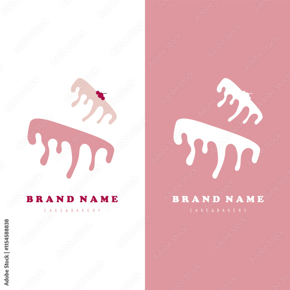 Obraz premium Sweet Cake Logo, Homemade Bakery, And Bakery Logo Collection