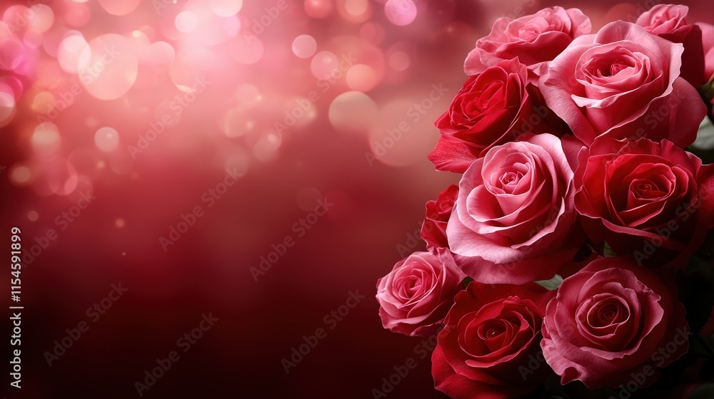 Valentine's Day or Wedding Background with Beautiful Roses. Concept for a romantic party invitation or love message. Premium and luxurious Ai-Generative.
Valentine's Day or Wedding Background with Beautiful Roses. Concept for a romantic party invitation or love message. Premium and luxurious Ai-Generative.