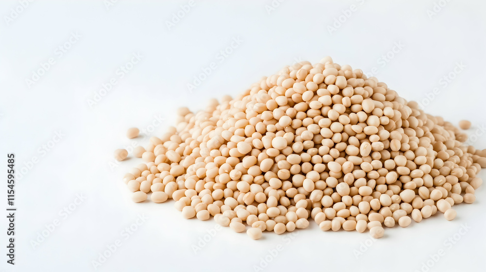Heap of Soybeans on White Background, Food Ingredient, Studio Shot. Heap of Soybeans on White Background, Food Ingredient, Studio Shot.