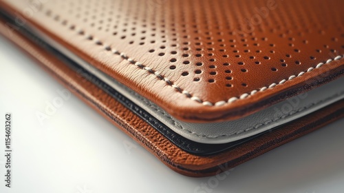 Wallpaper Mural Elegant Leather Wallet with Unique Perforated Texture Torontodigital.ca