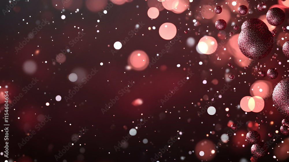 Red hearts bokeh background, Valentine's Day, romantic, festive, celebratory, abstract design, website banner. Red hearts bokeh background, Valentine's Day, romantic, festive, celebratory, abstract design, website banner.