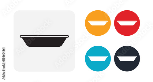 Plate icon illustration isolated vector sign symbol