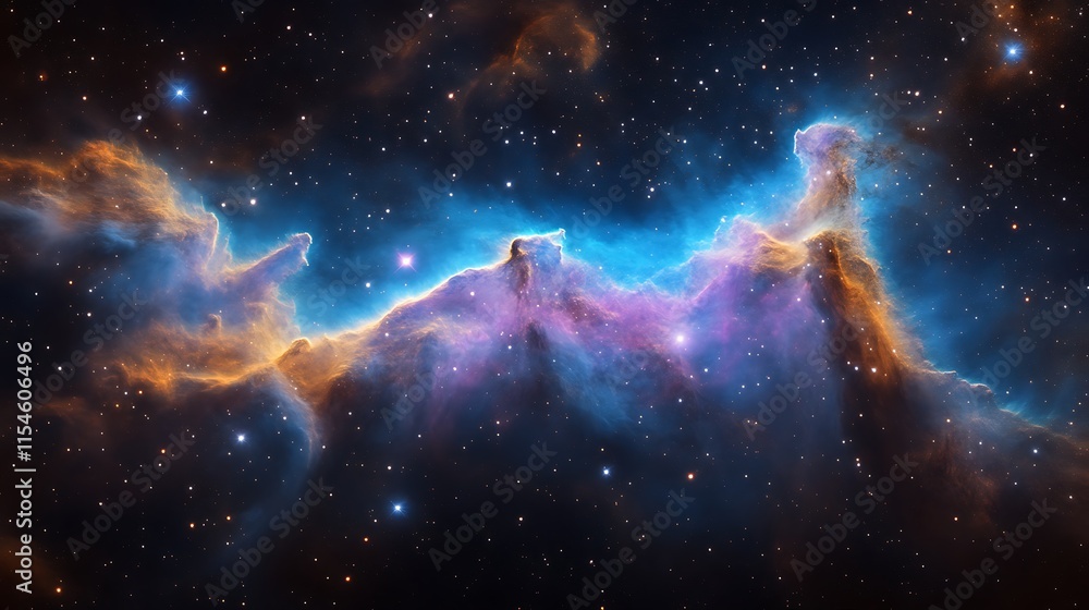 Cosmic nebula with vibrant colors and stars. (1) Cosmic nebula with vibrant colors and stars. (1)