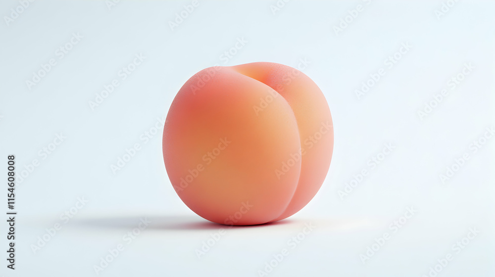 Single ripe peach studio shot, white background, healthy food, product photography. Single ripe peach studio shot, white background, healthy food, product photography.