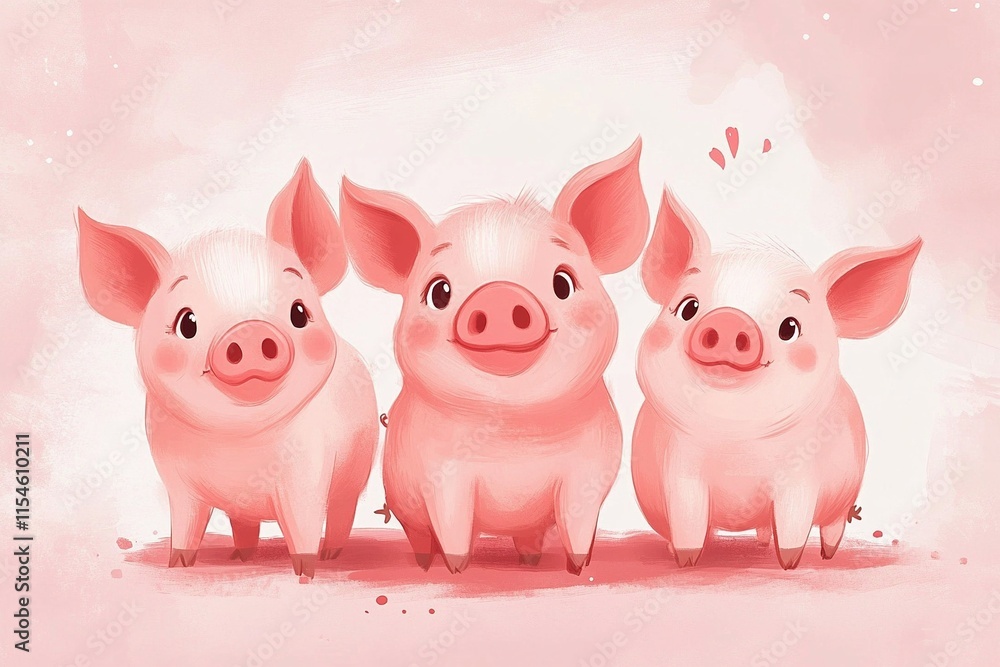 Collection of little piggy. A variety of little piggy design. Set of animal cartoon character mascot PIG collection. Collection of little piggy. A variety of little piggy design. Set of animal cartoon character mascot PIG collection.