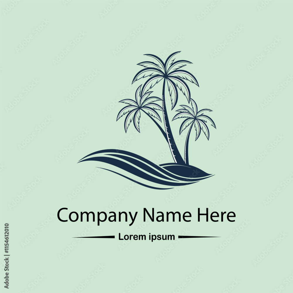 Obraz premium Palm tree logo