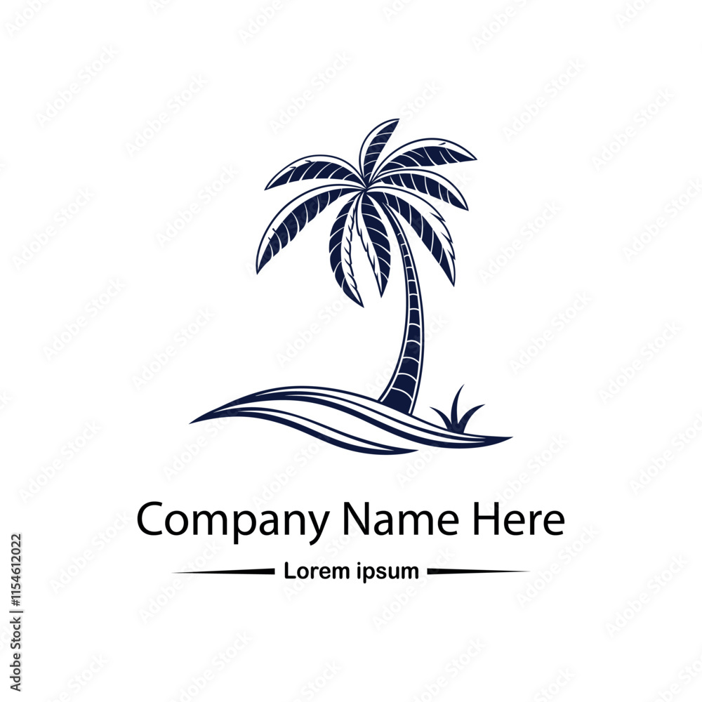 Obraz premium Palm tree logo